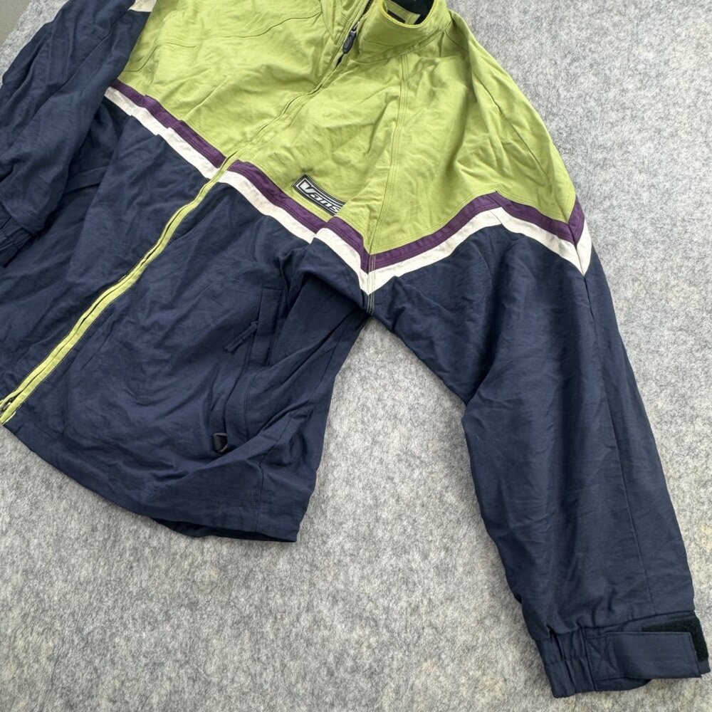 Vintage Vans Mens Snowboard Jacket XL Lime Navy 90s Colorblock - Picture 3 of 11